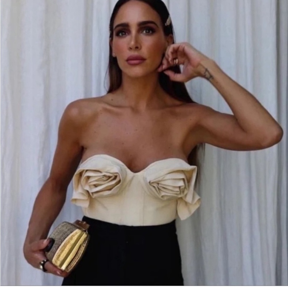 ZARA LIMITED EDITION FLORAL Strapless Bustier